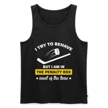 Ice Hockey Player Team Goalie Winter Sports - Men's Premium Organic Tank Top - black - Front - Michal (187cm)
