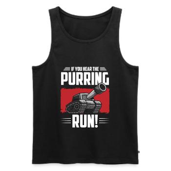 Military Weapon Soldiers Armored Cars - Men's Premium Organic Tank Top - black - Front - AI Model Male 178 light (178cm)