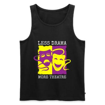 Actor Rehearsal Curtain - Men's Premium Organic Tank Top - black - Front - AI Model Male 178 light (178cm)