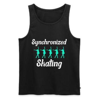 Synchro Synchron Eiskunstlauf Eiskunstläufer - Männer Premium Bio Tank Top - Schwarz - Vorne - AI Model Male 178 light (178cm)