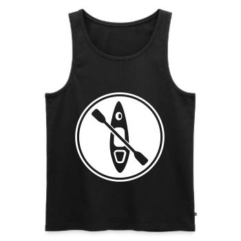 Kanu icon - Männer Premium Bio Tank Top - Schwarz - Vorne - Michal (187cm)