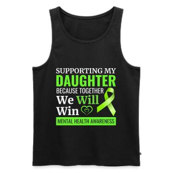 Mental Health Awareness - Men's Premium Organic Tank Top - black - Front - Michal (187cm)