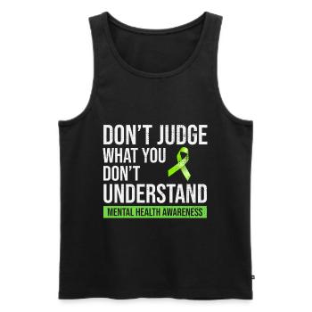 Mental Health Awareness - Men's Premium Organic Tank Top - black - Front - Michal (187cm)