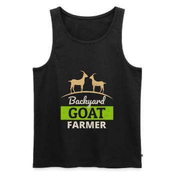 Hinterhof Ziege Züchter Tierhaltung Farm Lustig - Männer Premium Bio Tank Top - Schwarz - Vorne - AI Model Male 178 light (178cm)