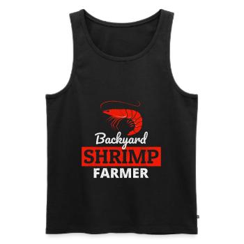Hinterhof Garnelen Farmer Fischzucht Farm Lustig - Männer Premium Bio Tank Top - Schwarz - Vorne - AI Model Male 178 light (178cm)