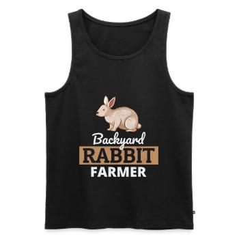 Hinterhof Kaninchen Landwirt Tierhaltung Farm Lustig - Männer Premium Bio Tank Top - Schwarz - Vorne - AI Model Male 178 light (178cm)