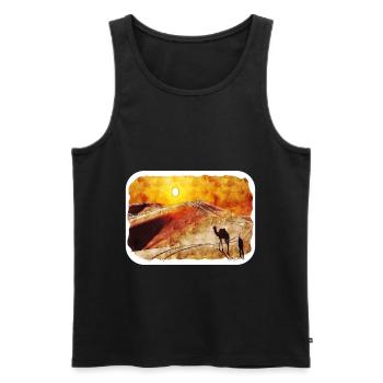 Marrakesch Marokko Aquarell Skizze gezeichnet Paintin - Männer Premium Bio Tank Top - Schwarz - Vorne - Michal (187cm)