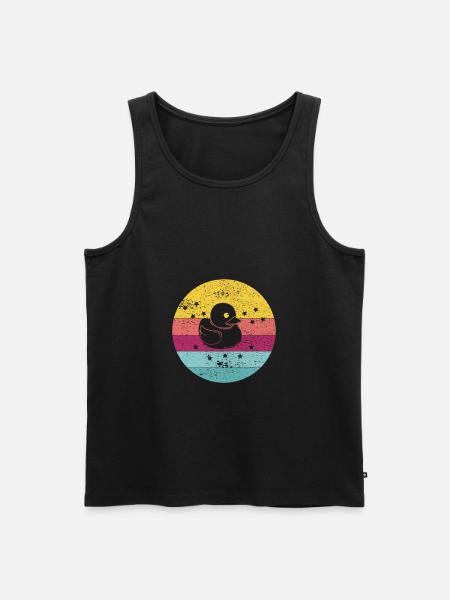 Bath Duck Retro - Men's Premium Organic Tank Top - black