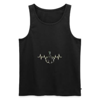 Knoblauch Pflanze - Männer Premium Bio Tank Top - Schwarz - Vorne - Michal (187cm)