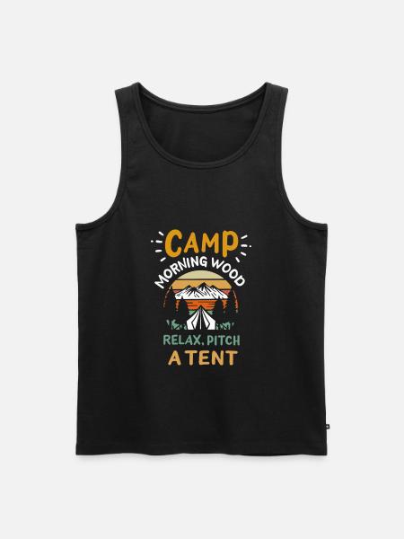 Camp Morning Wood - Men's Premium Organic Tank Top - black