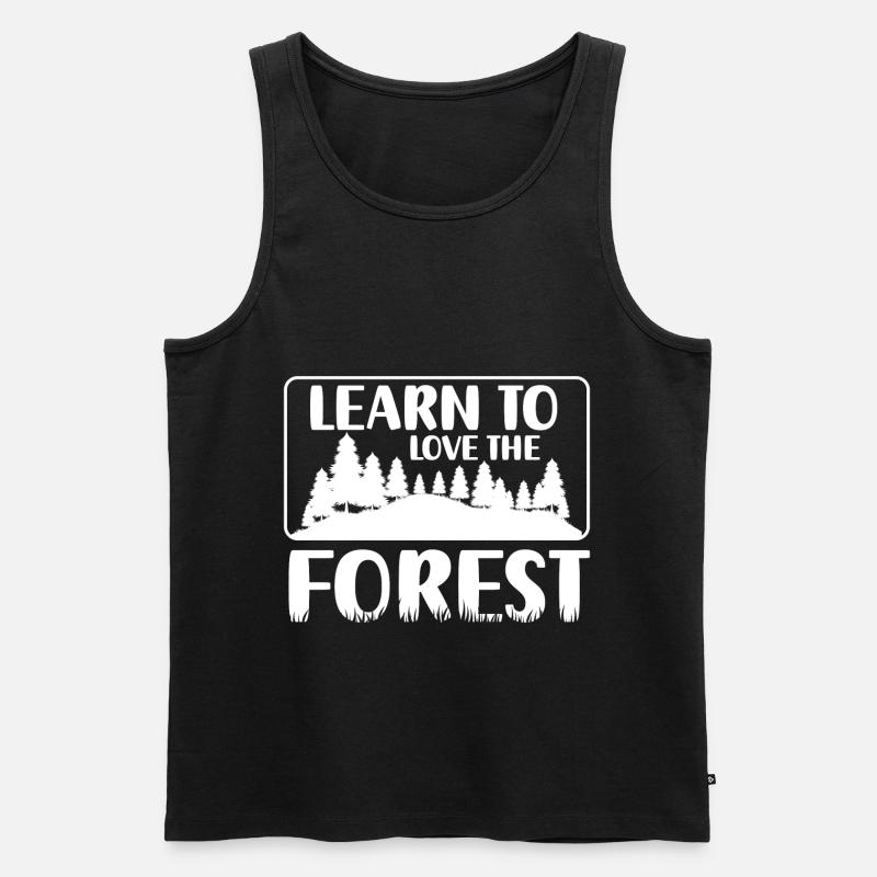 Wald Umweltschutz Berge - Männer Premium Bio Tank Top - Schwarz