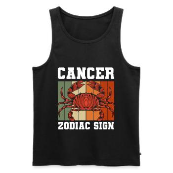 Signe du zodiaque Anniversaire Constellation Étoiles - Débardeur bio Premium Homme - noir - Devant - Michal (187cm)