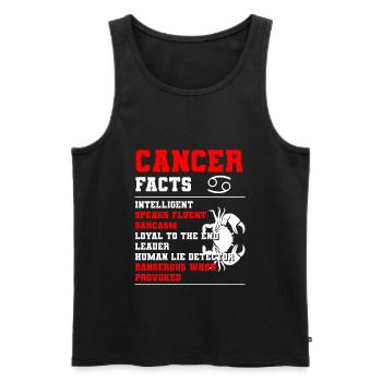 Cancer Signe du zodiaque Superstition Étoiles - Débardeur bio Premium Homme - noir - Devant - Michal (187cm)