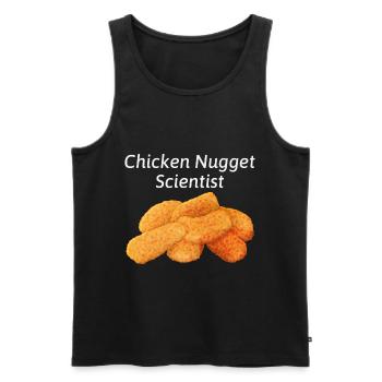 Chicken Nuggets Fast Food Lustiger Spruch - Männer Premium Bio Tank Top - Schwarz - Vorne - Michal (187cm)