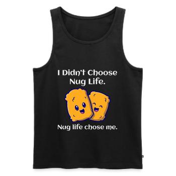 Chicken Nuggets Fast Food Lustiger Spruch - Männer Premium Bio Tank Top - Schwarz - Vorne - Michal (187cm)