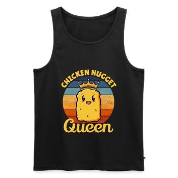 Chicken Nugget Queen Geburtstag Fast Food Lustig - Männer Premium Bio Tank Top - Schwarz - Vorne - Michal (187cm)