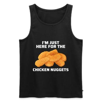 Chicken Nuggets Fast Food Funny Saying - Men's Premium Organic Tank Top - black - Front - Michal (187cm)