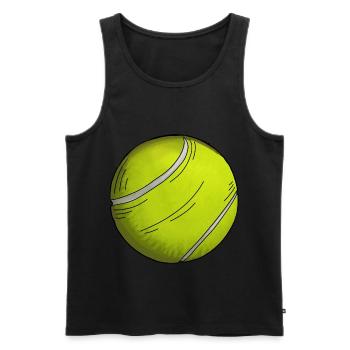 Tennis Ball Sticker Colorful Tennis Balls Illustration - Men's Premium Organic Tank Top - black - Front - AI Model Male 178 light (178cm)