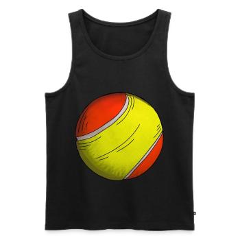 Tennis Ball Sticker Tennis Training Club - Men's Premium Organic Tank Top - black - Front - AI Model Male 178 light (178cm)
