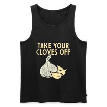 Knoblauch Pflanze - Männer Premium Bio Tank Top - Schwarz - Vorne - Michal (187cm)