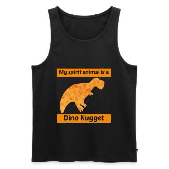 Chicken Nugget Fast Food Dinosaur Dino Animal - Men's Premium Organic Tank Top - black - Front - Michal (187cm)