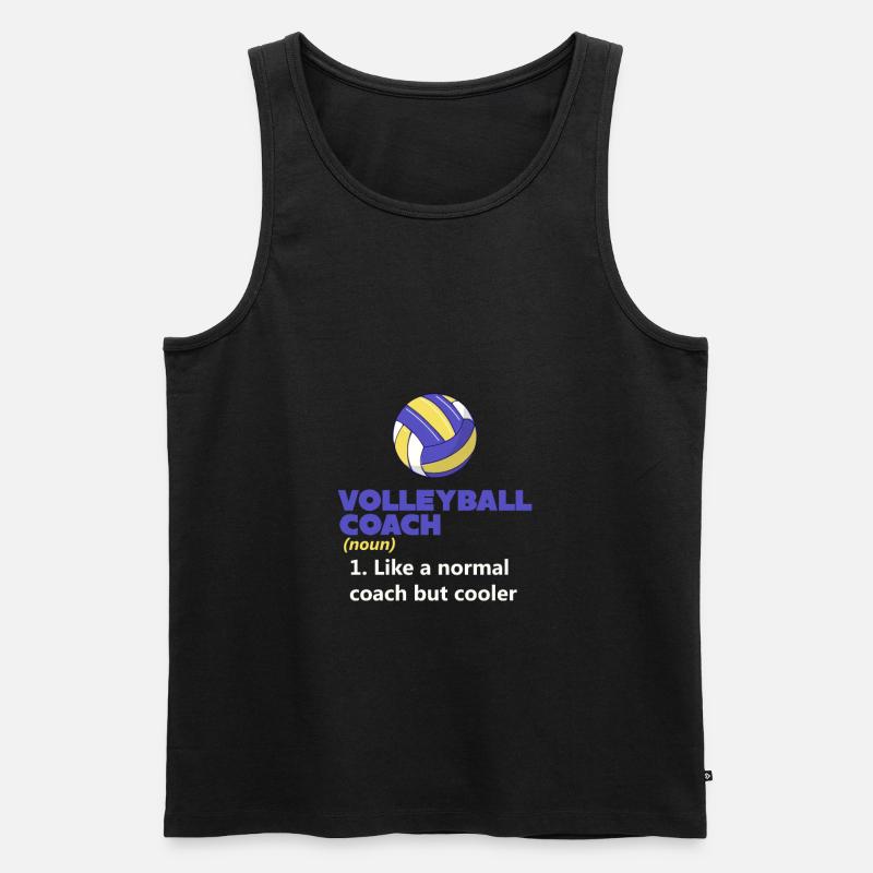 Volleyball Coach Definition - Männer Premium Bio Tank Top - Schwarz