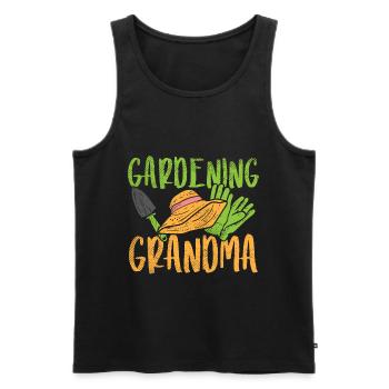 Gardening Grandma - Männer Premium Bio Tank Top - Schwarz - Vorne - AI Model Male 178 light (178cm)