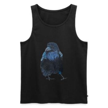 Raven Crow Walking - Men's Premium Organic Tank Top - black - Front - AI Model Male 178 light (178cm)
