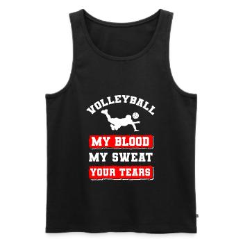 Volleyball Player Ball Heartbeat - Men's Premium Organic Tank Top - black - Front - Michal (187cm)