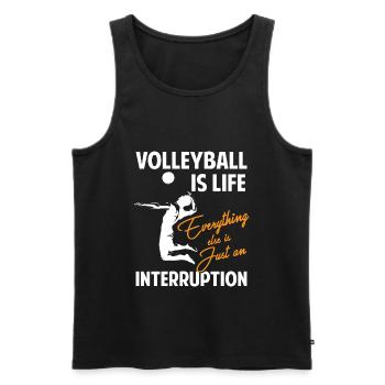 Sports Player Beach Ball Heartbeat - Men's Premium Organic Tank Top - black - Front - Michal (187cm)