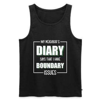 Neighbor Friends Apartment Alcohol - Men's Premium Organic Tank Top - black - Front - Michal (187cm)