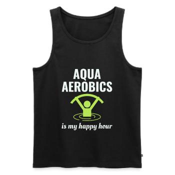 Water aerobics Aquatic fitness Aqua Exercise - Men's Premium Organic Tank Top - black - Front - AI Model Male 178 light (178cm)