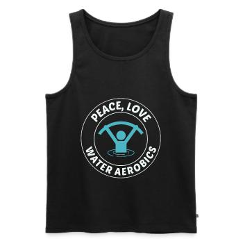 Water aerobics Aquatic fitness Aqua Exercise - Men's Premium Organic Tank Top - black - Front - AI Model Male 178 light (178cm)
