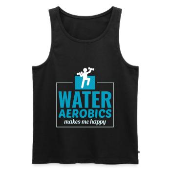 Water aerobics Aquatic fitness Aqua Exercise - Men's Premium Organic Tank Top - black - Front - AI Model Male 178 light (178cm)