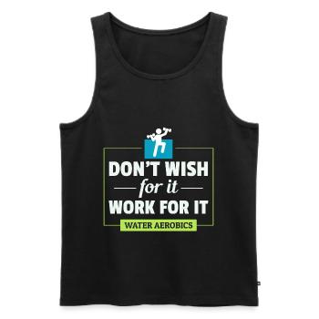 Water aerobics Aquatic fitness Aqua Exercise - Men's Premium Organic Tank Top - black - Front - AI Model Male 178 light (178cm)