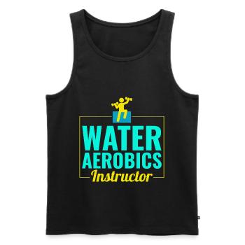 Water Aerobics Instructor Aquatic fitness Trainer - Men's Premium Organic Tank Top - black - Front - AI Model Male 178 light (178cm)