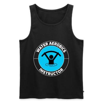 Water Aerobics Instructor Mermaid Aquatic fitness - Men's Premium Organic Tank Top - black - Front - AI Model Male 178 light (178cm)