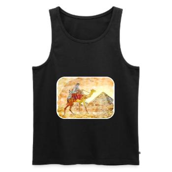 Cairo Egypt Watercolor Sketch Drawn Illustration - Men's Premium Organic Tank Top - black - Front - Michal (187cm)