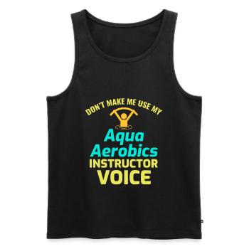 Water aerobics Aquatic fitness Aqua Exercise - Men's Premium Organic Tank Top - black - Front - AI Model Male 178 light (178cm)