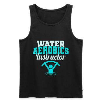 Water Aerobics Instructor Aquatic fitness Trainer - Men's Premium Organic Tank Top - black - Front - AI Model Male 178 light (178cm)