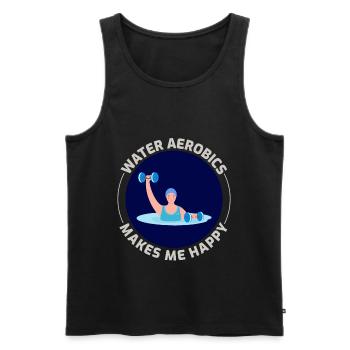 Water aerobics Aquatic fitness Aqua Exercise - Men's Premium Organic Tank Top - black - Front - AI Model Male 178 light (178cm)