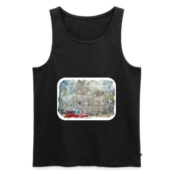 Habana Kuba Aquarell Skizze Gezeichnete Illustration - Männer Premium Bio Tank Top - Schwarz - Vorne - Michal (187cm)