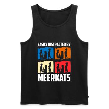 Africa Animals Predator Fur - Men's Premium Organic Tank Top - black - Front - AI Model Male 178 light (178cm)