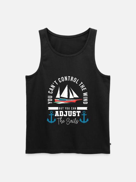 Sailing Sailor Sailing Waves - Débardeur bio Premium Homme - noir