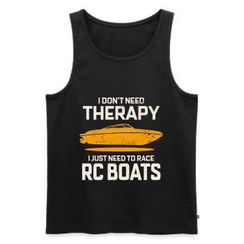 Rc Boat Racing Electric Powerboat Speedboat Race - Men's Premium Organic Tank Top - black - Front - AI Model Male 178 light (178cm)
