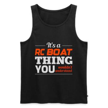 Rc Boat Racing Electric Powerboat Speedboat Race - Men's Premium Organic Tank Top - black - Front - AI Model Male 178 light (178cm)