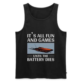 Rc Boat Racing Powerboat Speedboat Offshore Race - Men's Premium Organic Tank Top - black - Front - AI Model Male 178 light (178cm)