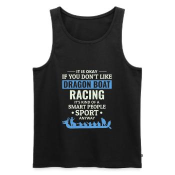 Dragon Boat Racing Crew Paddlers Water Sport - Men's Premium Organic Tank Top - black - Front - AI Model Male 178 light (178cm)