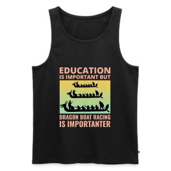 Drachenboot Racing Crew Paddlers Wassersport - Männer Premium Bio Tank Top - Schwarz - Vorne - Michal (187cm)