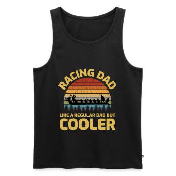 Dragon Boat Racing Crew Paddlers Dad Water Sport - Men's Premium Organic Tank Top - black - Front - Michal (187cm)
